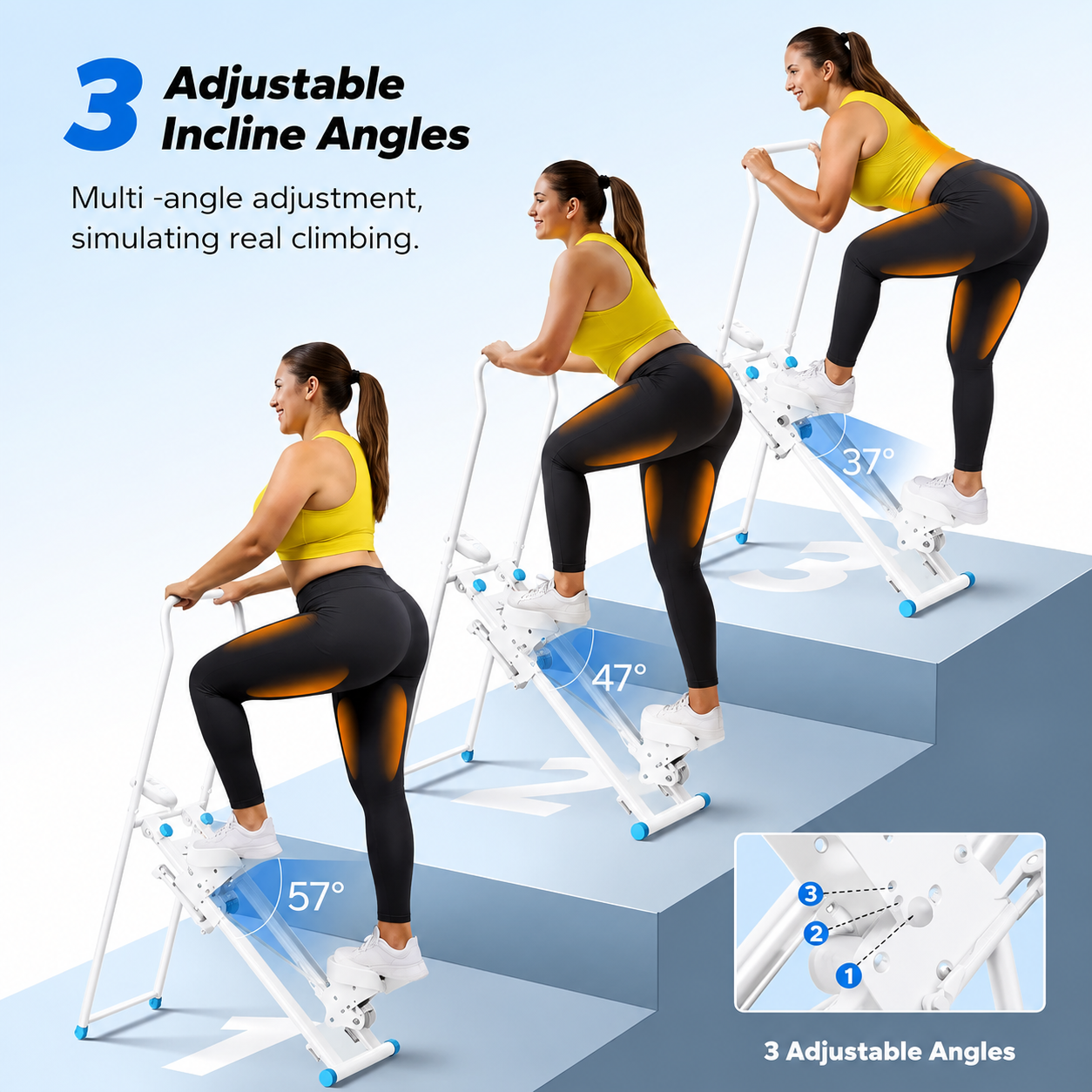 Stair Stepper Machine - Full-Body Workout & Cardio Fitness Equipment for Home Gym - Image 4